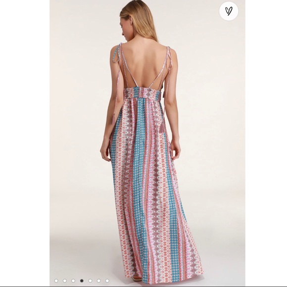 LULUS Maxin' Relaxin' Multi Print Maxi Dress - Picture 2 of 7